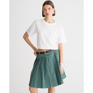 J.Crew Broken-in jersey cropped T-shirt with patterned sequins
