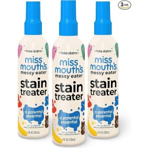 Hate Stains Co. Stain Remover for Clothes - Non-Toxic Laundry Stain Remover Spray for Baby & Kids - Messy Eater Spot Cleaner for Clothing, Fabric, Carpet (120ml, 4 oz Spray Bottles, 3 Pack)