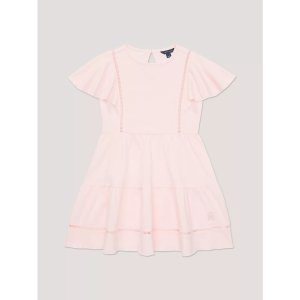 Tommy Hilfiger Kids' Eyelet Flutter-Sleeve Dress