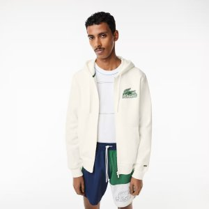 Lacoste Men’s Unbrushed Fleece Zip-Up Hoodie