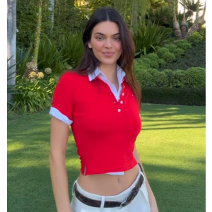 Slim Fit Tipped TH Monogram Polo