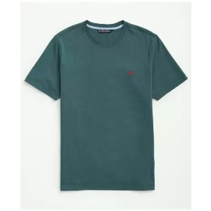 Brooks Brothers Washed Supima® Cotton Logo Crewneck T-Shirt
