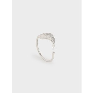 Charles & Keith Leaf Band Ring - Silver