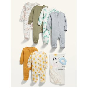 Unisex 8-Piece Grow-With-Me Milestone Layette Gift Set for Baby