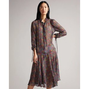 Ted Baker Bevlia Dropped Waist Midi Dress