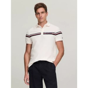 Tommy Hilfiger Regular Fit Monotype Stripe Polo