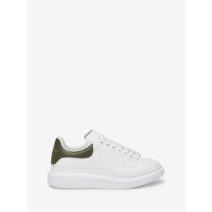 Alexander McQueen Men's Oversized Sneaker in White/khaki